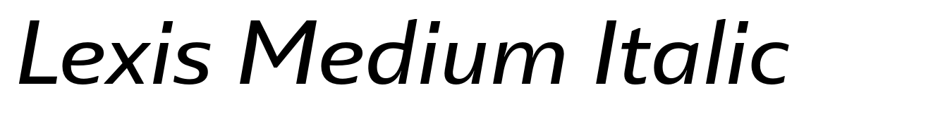 Lexis Medium Italic